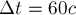 {\Delta} t = 60 c 